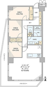 墨田区本所オーベル本所吾妻橋5499万円の間取り図