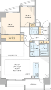 港区白金ファミールグラン白金ヴェルデフォーレの間取り図