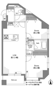 台東区三ノ輪三ノ輪アムフラット3999万円の間取り図