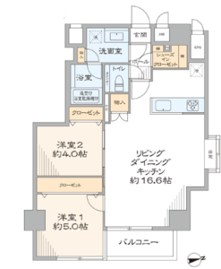 新宿区市谷柳町マージュ市谷柳町の間取り図