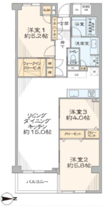 渋谷区幡ヶ谷ビオライフハウスの間取り図