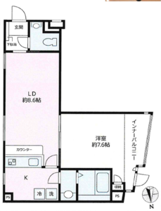 世田谷区若林ラグジュアリーアパートメント若林CQ3499万円の間取り図