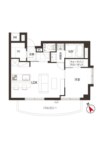 渋谷区代々木グランエクレール参宮橋4980万円の間取り図