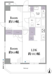 墨田区石原ミルーナヒルズアイル両国の間取り図