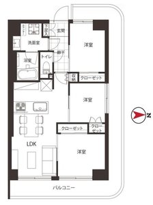 墨田区亀沢エムエフ両国の間取り図