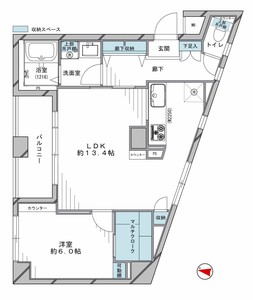 渋谷区恵比寿セーシェル恵比寿の間取り図