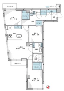 千代田区四番町サンビューハイツ四番町の間取り図