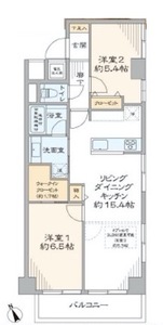 中央区日本橋箱崎町ライオンズマンション箱崎町5680万円の間取り図