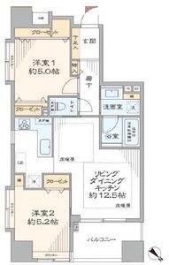中央区新川グラーサ東京イーストの間取り図