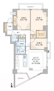 渋谷区代々木代々木パークガーデンの間取り図