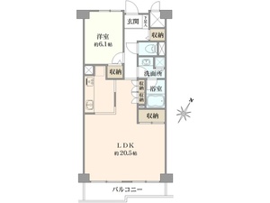 世田谷区瀬田シャンボール瀬田5180万円の間取り図