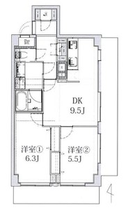 江東区亀戸ライオンズマンション亀戸カナメビルの間取り図