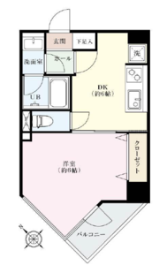 港区高輪中銀高輪マンシオン2730万円の間取り図