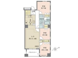 中央区明石町グランスイート明石町の間取り図