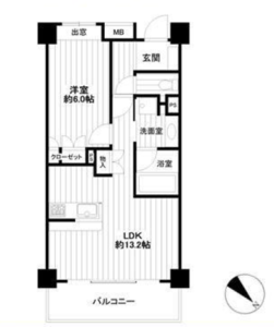 文京区小石川小石川ザレジデンスイーストスクエアの間取り図