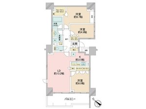 世田谷区南烏山グローリオ蘆花公園の間取り図