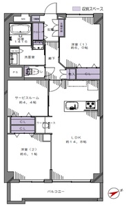 豊島区高田パサニアガーデン目白台6780万円の間取り図