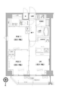 墨田区緑ハーモニーレジデンス東京イースト4480万円の間取り図