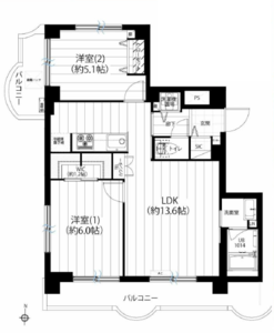 江東区猿江エステート猿江3号棟3499万円の間取り図
