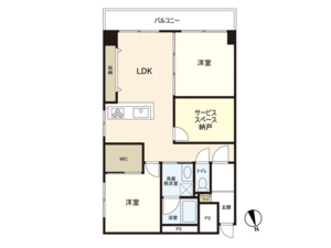 中央区入船ライオンズマンション新富町第25780万円の間取り図