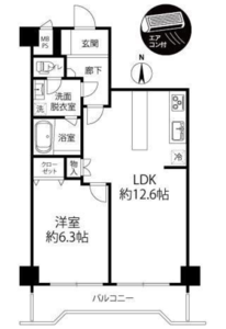 目黒区柿の木坂柿の木坂サニーハイツの間取り図