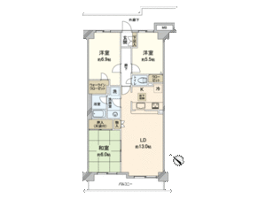渋谷区幡ヶ谷ガーデンホーム幡ヶ谷の間取り図