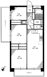 板橋区坂下中銀城北パークマンシオン2280万円の間取り図