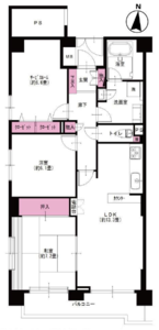板橋区小豆沢パシフィック小豆沢の間取り図