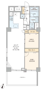 渋谷区南平台町ライオンズマンション南平台の間取り図