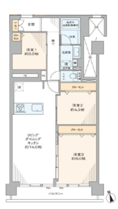 新宿区富久町シャトレ市ヶ谷の間取り図