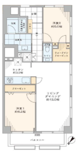 渋谷区猿楽町サンビューハイツ渋谷の間取り図