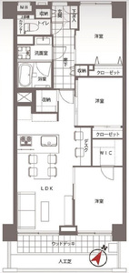 渋谷区猿楽町サンビューハイツ渋谷の間取り図