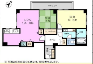 中野区中野中野パークハウス4280万円の間取り図