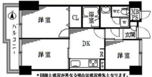文京区白山朝日白山マンションの間取り図