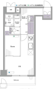 豊島区駒込トーア駒込マンション2299万円の間取り図