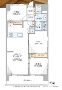 江東区毛利錦糸町第2ローヤルコーポの間取り図
