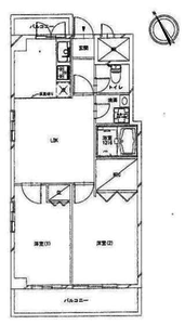 港区芝浦ローレルプラザ田町3980万円の間取り図
