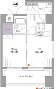 文京区白山東急ドエルアルス白山の間取り図