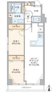 文京区小石川ドリーム小石川の間取り図