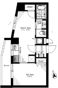 文京区小石川マンション小石川2288万円の間取り図