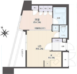 豊島区南池袋イトーピアアルファシティ池袋の間取り図