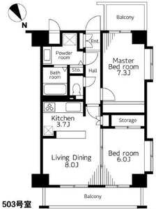 渋谷区千駄ヶ谷マイキャッスル代々木の間取り図