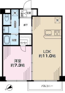文京区春日春日ビューハイツ2680万円の間取り図