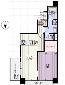 文京区水道朝日小日向マンションの間取り図