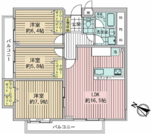 新宿区高田馬場ハウス高田馬場の間取り図