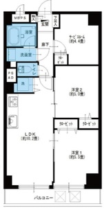 江東区亀戸サンハイツ亀戸の間取り図