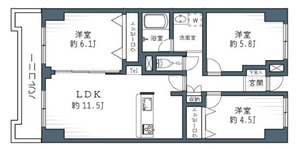 江東区亀戸ファミール亀戸の間取り図