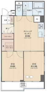 江東区亀戸ハピーハイツニュー亀戸の間取り図