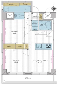 江東区亀戸中銀亀戸マンシオンの間取り図