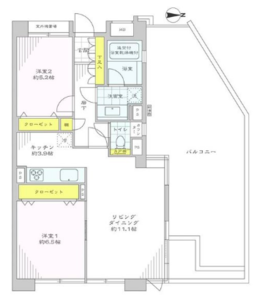 中野区中央ヒルズ中野坂上新都心グランステージの間取り図